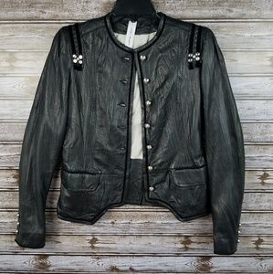 High by Claire Campbell leather studded jacket